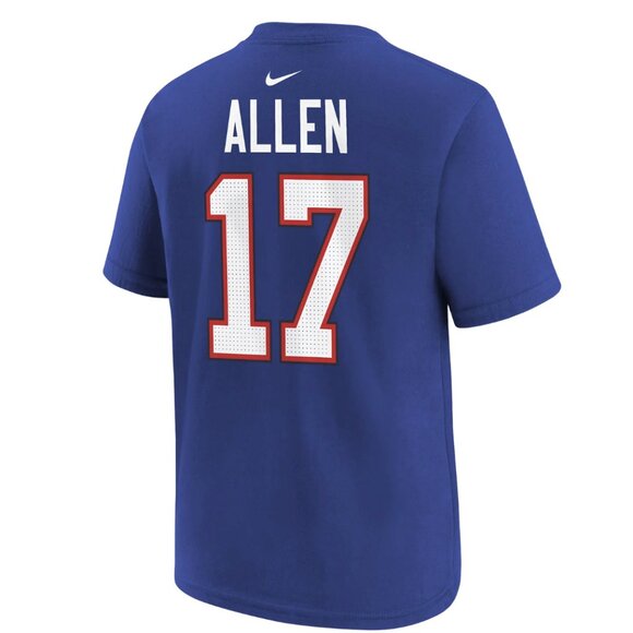 Youth Nike Josh Allen Royal Buffalo Bills Player Name & Number T-Shirt - Picture 3 of 8